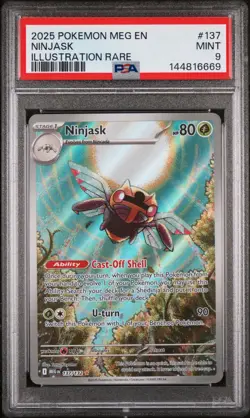 2025 POKEMON MEG EN-MEGA EVOLUTION ILLUSTRATION RARE #137 NINJASK PSA 9 - Image 1