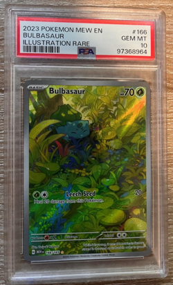 Bulbasaur 166/165 Illustration Rare 2023 Pokemon Mew EN PSA 10 GEM MT - Image 1