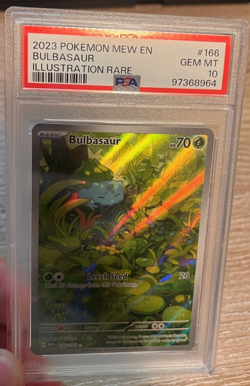 Bulbasaur 166/165 Illustration Rare 2023 Pokemon Mew EN PSA 10 GEM MT - Image 2