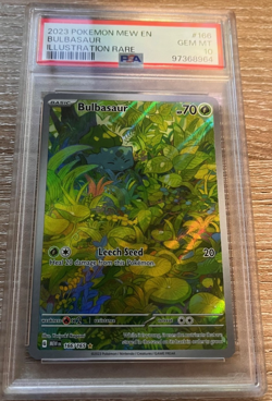 Bulbasaur 166/165 Illustration Rare 2023 Pokemon Mew EN PSA 10 GEM MT - Image 3