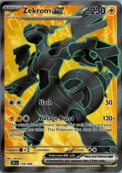2025 Scarlet & Violet Series - Black Bolt Zekrom ex Ultra Rare #158 - Image 1