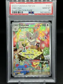2024 Pokemon Temporal Forces Cinccino 183/162 Illustration Rare PSA 10 - Image 1