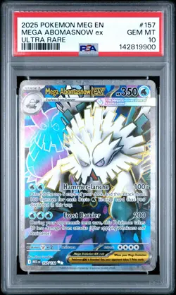 2025 POKEMON MEG EN-MEGA EVOLUTION ULTRA RARE #157 MEGA ABOMASNOW EX PSA 10 - Image 1