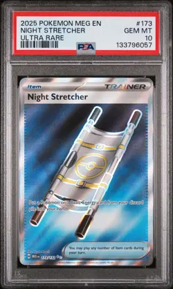 2025 POKEMON MEG EN-MEGA EVOLUTION ULTRA RARE #173 NIGHT STRETCHER PSA 10 - Image 1
