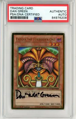 PSA Signed Dan Green Yu-Gi-Oh! Exodia The Forbidden One 1st Ed MGED-EN005 - Image 1