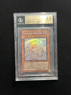 2007 Yu-Gi-Oh TCG ENG TAEV-EN006 Rainbow Dragon Ghost Rare Error BGS 9.5 NI36 - Image 1