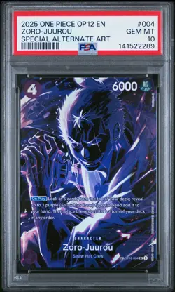 2025 ONE PIECE LEGACY OF THE MASTER SPECIAL ALT ART #004 ZORO-JUUROU PSA 10 - Image 1