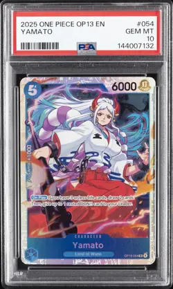 2025 ONE PIECE OP13-CARRYING ON HIS WILL #054 YAMATO PSA 10 - Image 1