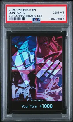 2025 ONE PIECE ENGLISH VERSION 2ND ANNIVERSARY SET DON!! CARD PSA 10 - Image 1