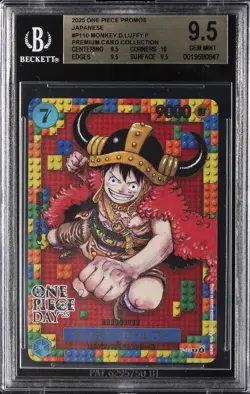 2025 ONE PIECE PROMOS JPN PREMIUM CARD COLLECTION #P110 MONKEY.D.LUFFY P BGS 9.5 - Image 1