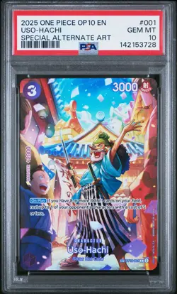 2025 ONE PIECE OP10-ROYAL BLOOD SPECIAL ALTERNATE ART #001 USO-HACHI PSA 10 - Image 1