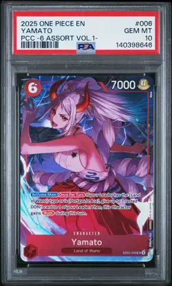 2025 ONE PIECE PREMIUM CARD COLLECTION -6 ASSORT VOL.1- #006 YAMATO PSA 10 - Image 1
