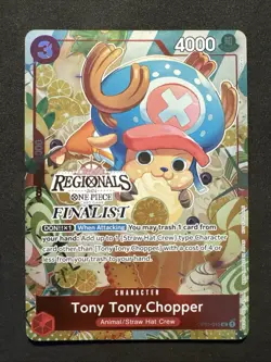 One Piece English OP01-015 Tony Tony Chopper Offline Rgionals Finalist - Image 1