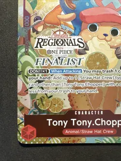 One Piece English OP01-015 Tony Tony Chopper Offline Rgionals Finalist - Image 2