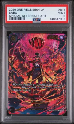 2026 ONE PIECE JPN EB04-EGGHEAD CRISIS SPECIAL ALTERNATE ART #014 SABO PSA 9 - Image 1