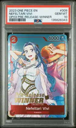 2023 ONE PIECE PROMOS #009 NEFELTARI VIVI PSA 10 - Image 1