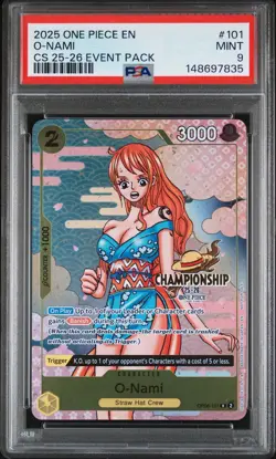 2025 ONE PIECE CHAMP 2025-26 EVENT PACK #101 O-NAMI PSA 9 - Image 1