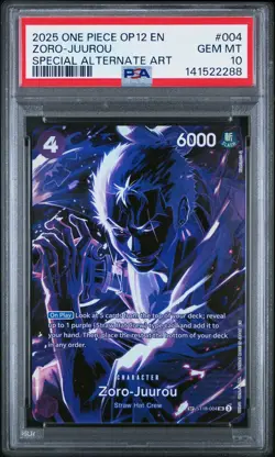 2025 ONE PIECE LEGACY OF THE MASTER SPECIAL ALT ART #004 ZORO-JUUROU PSA 10 - Image 1