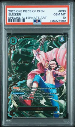 2025 ONE PIECE OP13-CARRYING ON HIS WILL SPECIAL ALTERNATE ART SMOKER PSA 10 - Image 1