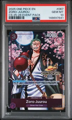 2025 ONE PIECE CHAMP 2025-26 EVENT PACK #067 ZORO-JUUROU PSA 10 - Image 1