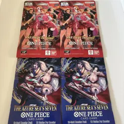 One Piece CCG SEALED Sleeved Booster Packs Lot of 4 - 2 EB-03, 2 OP14-EB04 - Image 1