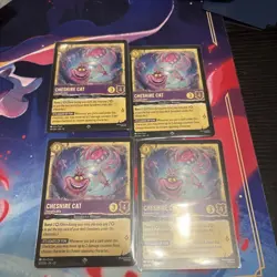 Disney Lorcana -4x Cheshire Cat - Inexplicable 60/204 Super Rare Playset - Image 1