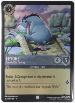 Eeyore - Overstuffed Donkey 183/204 C Foil NEW Disney Lorcana Fabled - Image 1
