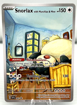 Snorlax with Munchlax & Mew Pokemon x Van Gogh ACG Art Promo Card - NM - Image 1