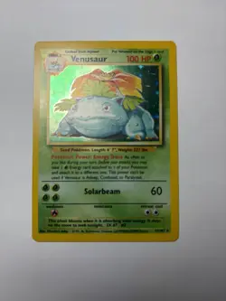 Pokemon TCG Venusaur Holo Rare Card Base Set 15/102 Ungraded - Image 1