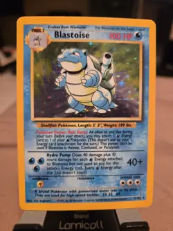 1999 Pokemon Blastoise Holo Base Set #2/102 Classic Trading Card! - Image 1