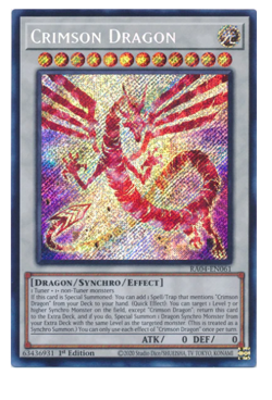 Crimson Dragon (card) - RA04-EN061 - Secret Rare Stampede - Image 1
