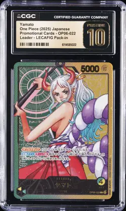 2025 ONE PIECE JAPANESE PROMO CARD LEADER LECAFIG PACK-IN YAMATO CGC 10 PRISTINE - Image 1