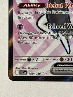 Pokemon TCG Black Bolt Meloetta EX Full Art Ultra Rare Card 159/086 - Image 5