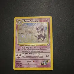 Pokemon Sabrina's Gengar Gym Challenge Holo Rare 80 HP Card 14/132 Wizards 2000 - Image 1