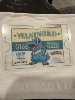 Waninoko Totodile Pokemon × PRONTO CAFE PROMO Clear Card 2025 JP NM US Seller - Image 1