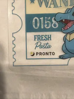 Waninoko Totodile Pokemon × PRONTO CAFE PROMO Clear Card 2025 JP NM US Seller - Image 4