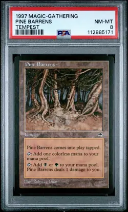 1997 MAGIC: THE GATHERING TEMPEST PINE BARRENS PSA 8 - Image 1