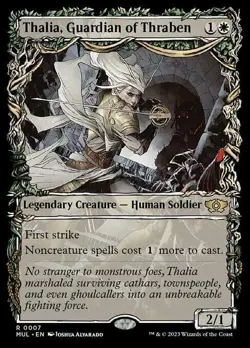 MTG THALIA, GUARDIAN OF THRABEN SHOWCASE Multiverse Legends NM - Image 1