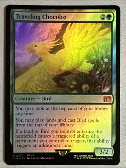 MTG / Traveling Chocobo / FIN / #210 / FOIL / Mythic / NM - Image 1