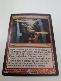 MTG Bling - Foil - Fiery Gambit - Mystery Booster - Mirrodin -J249 - Image 2