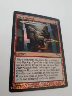 MTG Bling - Foil - Fiery Gambit - Mystery Booster - Mirrodin -J249 - Image 3