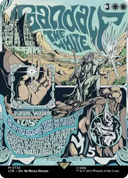 Gandalf the White (Borderless Poster) - Normal NM MTG Universes Beyond: The L... - Image 1