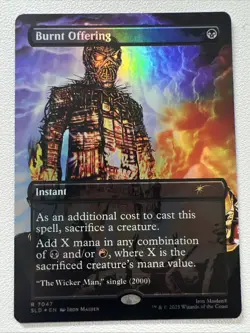 MTG Burnt Offering - Secret Lair Drop Series - 7047 Bonus Iron Maiden Album Art - Image 1