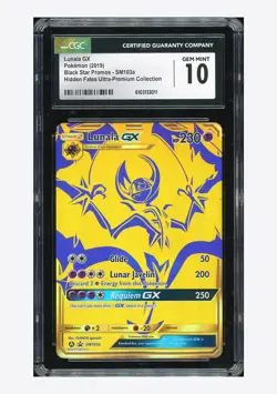 Pokemon CGC 10 GEM MINT Lunala GX Promo 2019 SM103a English - Image 1