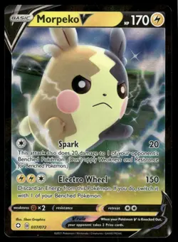 Pokemon Tcg Morpeko V #37 Pokemon Shining Fates NM - Image 1