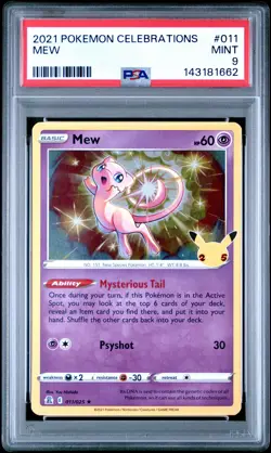 2021 POKEMON CELEBRATIONS #011 MEW PSA 9 - Image 1