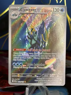 Pokemon TCG Clawitzer Me01: Mega Evolution 141/132 Illustration Rare Holo - Image 1