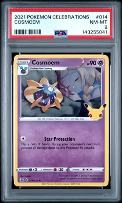 2021 POKEMON CELEBRATIONS #014 COSMOEM PSA 8 - Image 1