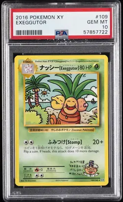 2016 POKEMON XY EVOLUTIONS #109 EXEGGUTOR PSA 10 - Image 1