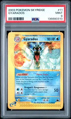 2003 POKEMON SKYRIDGE #11 GYARADOS PSA 9 - Image 1